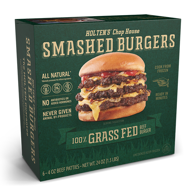 holten's chop house grass fed smashed burgers